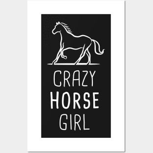 Crazy Horse Girl | Funny Horseback Riding Posters and Art